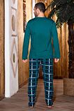 Erkek Penye Pamuk Regular Kalıp Sıfır Yaka Pijama Takımı A803123
