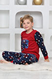 Yeni Sezon Sonbahar/Kış Erkek Çocuk Skate 8 Desenli Polar Pijama Takımı 4536