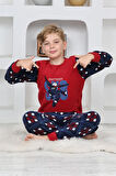 Yeni Sezon Sonbahar/Kış Erkek Çocuk Skate 8 Desenli Polar Pijama Takımı 4536