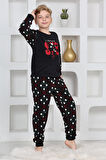 Yeni Sezon Sonbahar/Kış Erkek Çocuk Skate 8 Desenli Polar Pijama Takımı 4536