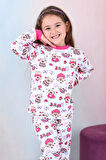 Kız Çocuk %100 Pamuk Pijama Takımı 1810-Fuşya