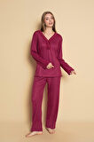 Yüksek Kalite Bambu İnterlok Kadın Pijama Takımı P5046