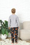 Yeni Stil Sonbahar/Kış Erkek Çocuk Basketball Desenli Polar Pijama Takımı 4562