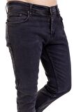 Erkek Denim Regular Fit Rahat Kalp Normal Bel Düz Paça Dört Mevsim Likralı Kot Pantolon 95505-Füme