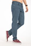 Erkek Denim Regular Fit Rahat Kalp Normal Bel Düz Paça Dört Mevsim Likralı Kot Pantolon 95505-Tint