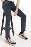 Erkek Mavi Slim Fit Likralı Jean Kot Pantolon 1121
