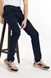 Yeni Sezon Erkek Denim Standart Fit Likralı Fermuarlı Jean Kot Pantolon 1122