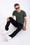 Erkek Denim Siyah Slim Fit  Likralı Dar Kot Jean Pantolon 2130