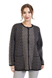 Yeni Sezon Kadın Triko Örgü Sıkı Dokuma Düğmeli Zincir Desenli Anne Kışlık Hırka 8086