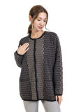 Yeni Sezon Kadın Triko Örgü Sıkı Dokuma Düğmeli Zincir Desenli Anne Kışlık Hırka 8086