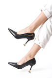 Kadın Fascino Siyah Deri Stiletto Topuklu Ayakkabı