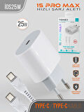 25W 15 Pro Max Hızlı Şarj Aleti
