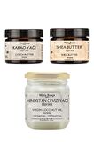 Soğuk Sıkım Shea Butter, Kakao Yağı Ve Hindistan Cevizi Yağı %100 Doğal & Saf