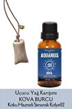 Kova Burcu - Aquarius, Uçucu Yağ Karışımı, 10ml & Koku Hazneli Kolye02