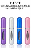 2 li Parfüm Şişesi Çanta Içi Mini Doldurulabilir Seyahat Cep Yedek Parfüm Şişesi 5 ml