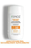 Sinoz SPF 50+ Lekeli Ciltlere Özel Sıvı Güneş Kremi – Leke Karşıtı, Hafif Yapı, Yüksek Koruma, 50 ml