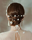 18'li İnci U-Şekilli Saç Tokası – Zarif Saç Modelleri İçin Saç Aksesuarı