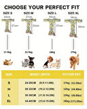 Yeniden Kullanılabilir Ayarlanabilir Köpek Bezi Pantolonu – Limon Yaprağı Desenli, Nefes Alabilen & Konforlu