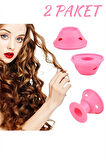 2 Adet Ocean Silikon Maşa Saç Şekillendirici Bigudi Pembe
