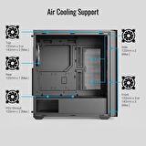 AEROCOOL D502A GAMING MID-TOWER PC KASASI