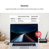 UNITEK CAT6 PATCH KABLO 20MT FLAT 1GBPS, SİYAH (C1815GBK)