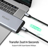 UNITEK USB-C 3.2 KABLO 2MT 5GBPS, 100W PD, 4K&60Hz  (C14091ABK)