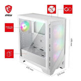 MSI MAG FORCE 320R AIRFLOW WHITE GAMING MID-TOWER PC KASASI BEYAZ