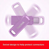 SANDISK 256GB ULTRA DUAL DRIVE GO SDDDC3-256G-G46L TYPEC USB BELLEK LAVENDER