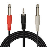 Powermaster PM-13934 3.5 Mm Stereo Erkek - 2x6.3 Mm Mono Erkek Ses Kablosu (5 Metre)