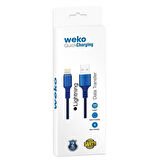 Weko WK-22025 USB To Lightning Örgülü Siyah Telefon Şarj Kablosu