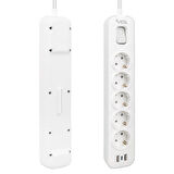 Vea VE-NOVA105U A Class 5'li 2 Usb'li Anahtarlı 1.5 Metre Akım Korumalı Priz