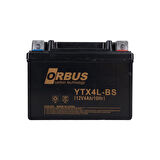 Orbus YTX4L-BS 12V 4A Motosiklet Aküsü (114 X 66 X 88 MM) (1.6Kg)