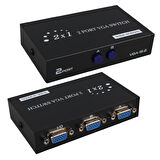 PowerMaster PM-4263 2 Port Giriş 1 Çıkış Manuel VGA Splitter Toplayıcı Switch (2 PC 1 Ekran)
