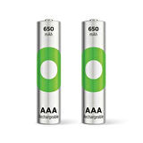 GP Recyko 650 Mah R03 AAA Şarjlı 2'li İnce Kalem Pil
