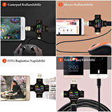 PowerMaster PM-26611 USB Tester Voltmetre Ampermetre Akım Göstergesi Multimetre Test Cihazı OTG Destekli