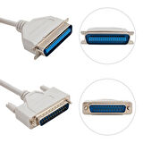 PowerMaster PM-4940 1.5 Metre IEEE1284 DB25 Erkek - DB25 Dişi Paralel LPT Yazıcı Kablosu