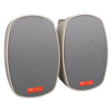 MagicVoice MV-22 12 CM 40 Watt Komütatörlü Hat Trafolu Krem Beyaz Sütun Hoparlör (2'li Takım)