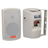 MagicVoice MV-36 11 CM 50 Watt Komütatörlü Hat Trafolu Krem Beyaz Sütun Hoparlör (2'li Takım)