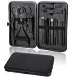 Sunup SN-27099 Siyah Paslanmaz Çelik 18in1 Profesyonel Manikür Tırnak Bakım Seti