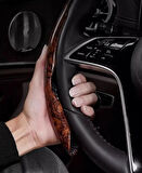 Ahşap Tasarımlı Direksiyon Simidi Koruma Kılıfı 2 li