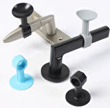 CM-072 Vantuzlu Geçmeli Kapı Kolu Stoper 4lü Set Beyaz