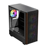 1ST PLAYER WD5 SİYAH 750W 80+ SILVER ATX 3.1 ARGB 4X12CM FAN TEMPERLİ CAM USB 3.0 ATX KASA