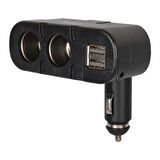 Olesson 1652 12-24V Çift USB Girişli 100W 2'li Araç Çakmak Çoklayıcı