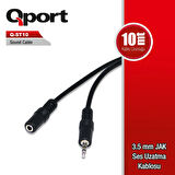 Qport QST-10 10m 3,5mm Jak ses uzatma kablosu