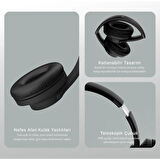 BİX BH2-BK Siyah SOUNDCRAFT BH2 KATLANABİLİR KULAKÜSTÜ KABLOSUZ KULAKLIK