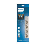 PHILIPS SPN7040WA/62 600J 4'LÜ / 2M AKIM KORUMALI PRİZ