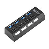 Powermaster PM-11365 4 Port USB 3.0 Anahtarlı Hub Çoklayıcı