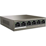 TENDA TEF1106P-4-63W 6 PORT 10/100 4 POE + 2 UPLINK 63WATT YONETILEMEZ SWITCH