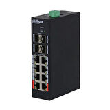DAHUA 8port PoE 120w HS4412-8ET-120 10/100 4X SFP Yönetilebilir Endüstriyel Switch