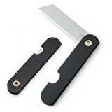 PowerMaster PM-28646 Tekli Katlanır Falçata Maket Bıçağı Küçük Paslanmaz Çelik Siyah